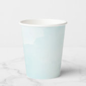 ベビーブルーフローラかわいい象の少年ベイビーシャワーパップ 紙コップ (裏面)