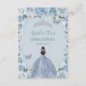 ベビーブルーフローラガールガウンキンセアニラ祈りの言葉カード エンクロージャーカード (裏面)