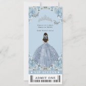 ベビーブルーフローラキンセアニラスイート16 VIPチケット 招待状 (裏面)