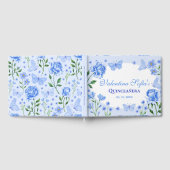 ベビーブルーフローラキンセアニラ15誕生日 ゲストブック (全面)