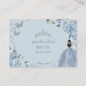 ベビーブルーフローラシルバーキンセニェラ披露宴 エンクロージャーカード (裏面)