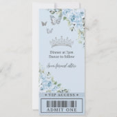 ベビーブルーフローラバタフライキンセニェラVIPチケット 招待状 (裏面)