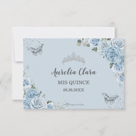 ベビーブルーフローラバラキンセアニラバタフライミール 出欠カード (裏面)