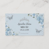 ベビーブルーフローラバラシルバーキンセニェラ披露宴 エンクロージャーカード (裏面)