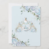 ベビーブルーフローラバラプリンセスコーチキンセアニェラ 招待状 (裏面)