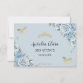 ベビーブルーフローラバラ金ゴールドキンセアニラバタフライ 出欠カード (裏面)