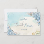 ベビーブルーフローラパンパスグラスビーチスウィート16返信 出欠カード (裏面)