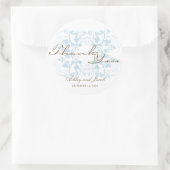 ベビーブルーフローラフローリッシュシックなウェディングパーティーの好意 ラウンドシール (バッグ)