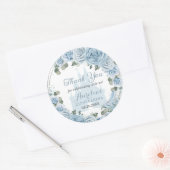 ベビーブルーフローラプリンセスキャッスルガラススリッパ ラウンドシール (封筒)