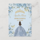 ベビーブルーフローラプリンセスキンセアニラ祈りの言葉カード エンクロージャーカード (裏面)