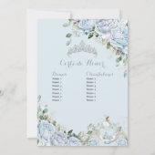 ベビーブルーフローラプリンセスコーチキンセアニェラコート 招待状 (裏面)