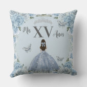 ベビーブルーフローラプリンセスシルバーキンセニェラXV クッション (裏面)