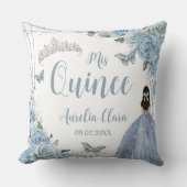 ベビーブルーフローラプリンセスシルバーキンセニェラXV クッション (正面)