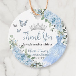 ベビーブルーフローラプリンセスドレスシルバーキンセアニラ フェイバータグ