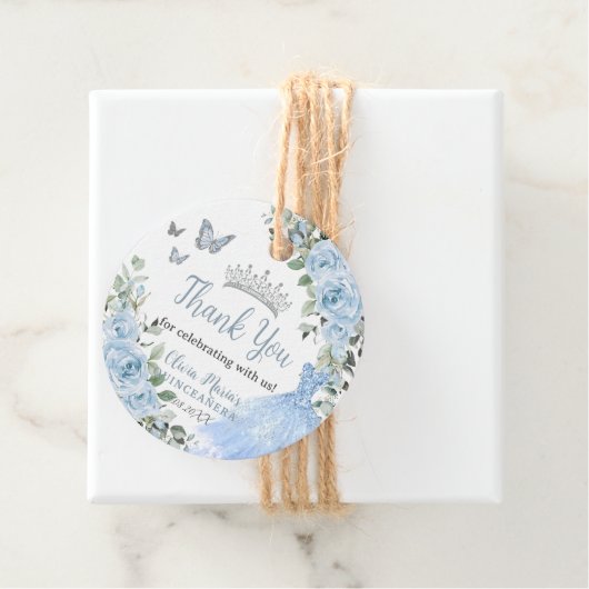 ベビーブルーフローラプリンセスドレスシルバーキンセアニラ フェイバータグ (インサイチュ)