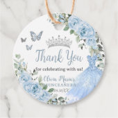 ベビーブルーフローラプリンセスドレスシルバーキンセアニラ フェイバータグ (正面)