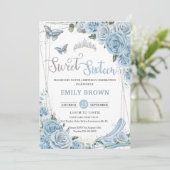 ベビーブルーフローラプリンセスSweet sixteen16th 招待状 (スタンド正面)