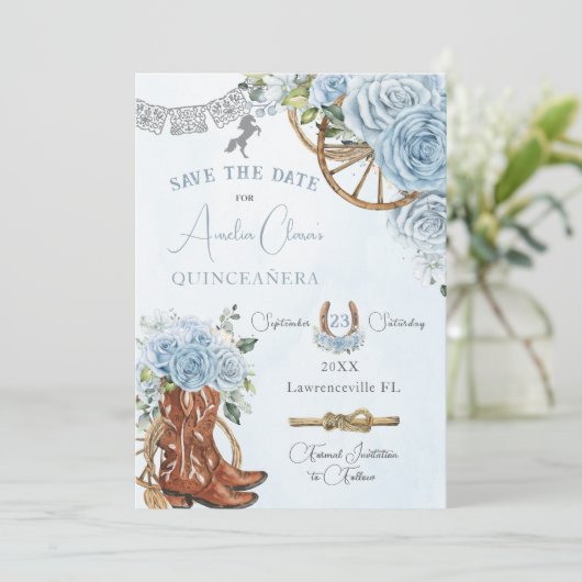 ベビーブルーフローラワイルドウェストチャロキンセアニェラXV セーブザデート (スタンド正面)