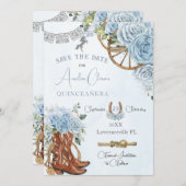 ベビーブルーフローラワイルドウェストチャロキンセアニェラXV セーブザデート (正面/裏面)