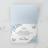 ベビーブルーフローラ蝶シルバーキンセニェラ サンキューカード (内部)