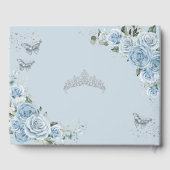 ベビーブルーフローラ蝶シルバーSweet sixteen ゲストブック (裏面)