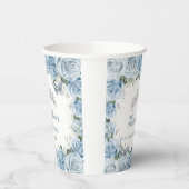 ベビーブルーフローラ蝶ティアラQUINCEAENERA 紙コップ (左)