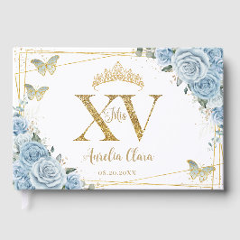 ベビーブルーフローラ蝶金ゴールドキンセアニェラXV ゲストブック