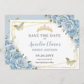 ベビーブルーフローラSweet sixteenクインズバタフライ セーブザデート (正面/裏面)