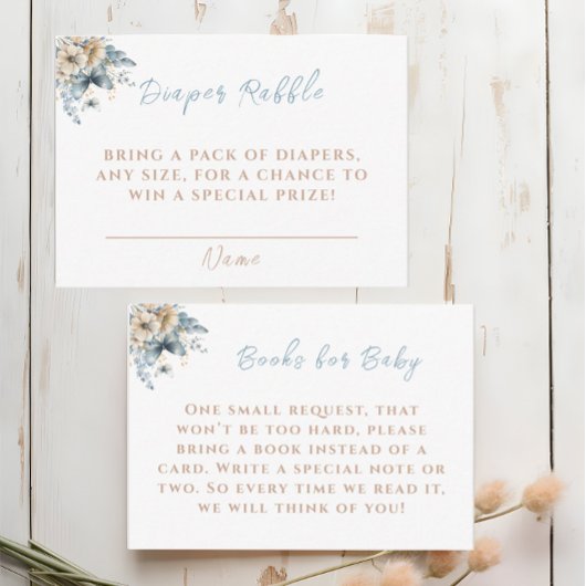 ベビーブルーブックス開花シャワー エンクロージャーカード