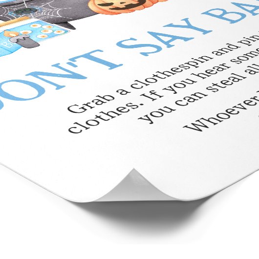 ベビーブルーブルーハロウィーンはベビーと言わない ポスター (角)