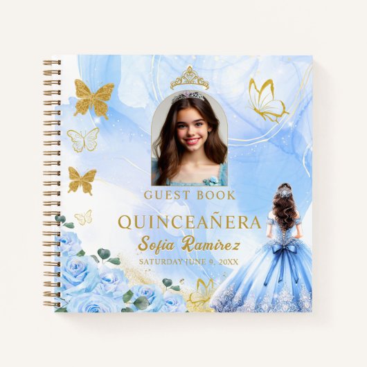 ベビーブループリンセスフォトキンセアニラゲストブック ノートブック (正面)