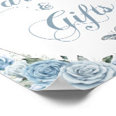 ベビーブループリンセス蝶シルバーカードギフト ポスター (角)