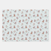 ベビーブルーベビーその寒い外の冬のベビーシャワー ラッピングペーパーシート (正面2)