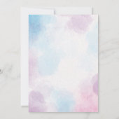 ベビーブルーベビーシャワー招待状 招待状 (裏面)