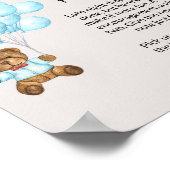 ベビーブルーベビーシャワー深夜おむつ ポスター (角)