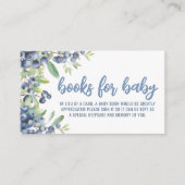 ベビーブルーベリースイートベビーシャワー用の本 エンクロージャーカード (正面)