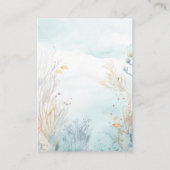 ベビーブルーベージュホエールベビーシャワー用の本 エンクロージャーカード (裏面)