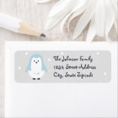 ベビーブルーペンギン差出人住所ラベル ラベル (インサイチュ)