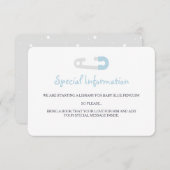 ベビーブルーペンギン情報の挿入 エンクロージャーカード (正面/裏面)