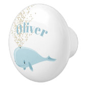 ベビーブルーホエールスパークルパーソナル航海の子供部屋 セラミックノブ (右)