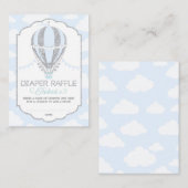 ベビーブルーホットエアバルーンおむつラッフルチケット エンクロージャーカード (正面/裏面)