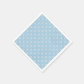 ベビーブルーホワイトスノーフレーククリスマスパターン スタンダードカクテルナプキン (角)