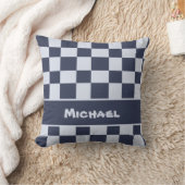 ベビーブルーボーイ幾何学模様の正方形パターンキルトベイビー クッション (ブランケット)