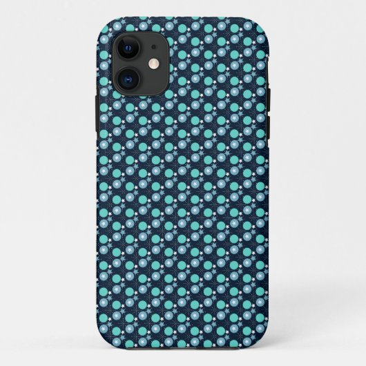 ベビーブルーミント水玉模様iPhoneケース Case-Mate iPhoneケース (裏面)