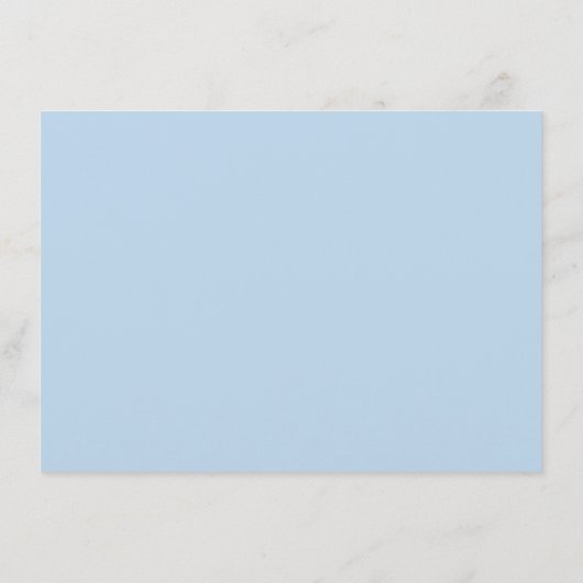 ベビーブルーモダンのエンク結婚ロージャカード エンクロージャーカード (裏面)