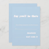 ベビーブルーモダンのエンク結婚ロージャカード エンクロージャーカード (正面/裏面)