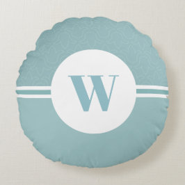 ベビーブルーモダンストライプカスタム子供部屋 ラウンドクッション