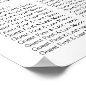 ベビーブルーモダンフォト結婚シーティングチャート ポスター (角)