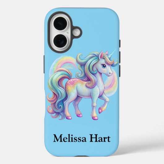 ベビーブルーユニコーンiPhone / iPadケース Case-Mate iPhoneケース (裏面)