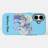 ベビーブルーユニコーンiPhone / iPadケース Case-Mate iPhoneケース (裏面 (横))